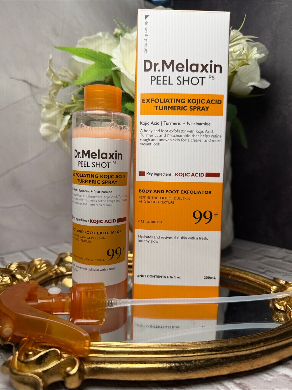 Peel Shot Exfoliating Kojic Acid & Turmeric Spray - Orange
